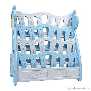  BOOK SHELF, STORAGE ORGANISER FOR KIDS. 2-8 YEARS (SKY BLUE & GREY)
