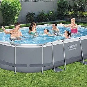 Bestway SP 767 16 Feet Power Steel Oval Pool Set