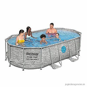 Bestway SP 785 14 Feet Power Steel Swim Vista Series Oval Pool Set