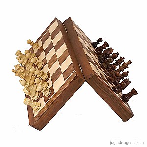 BG 227 12'' Wooden Magnetic Folding Self Storage Chess